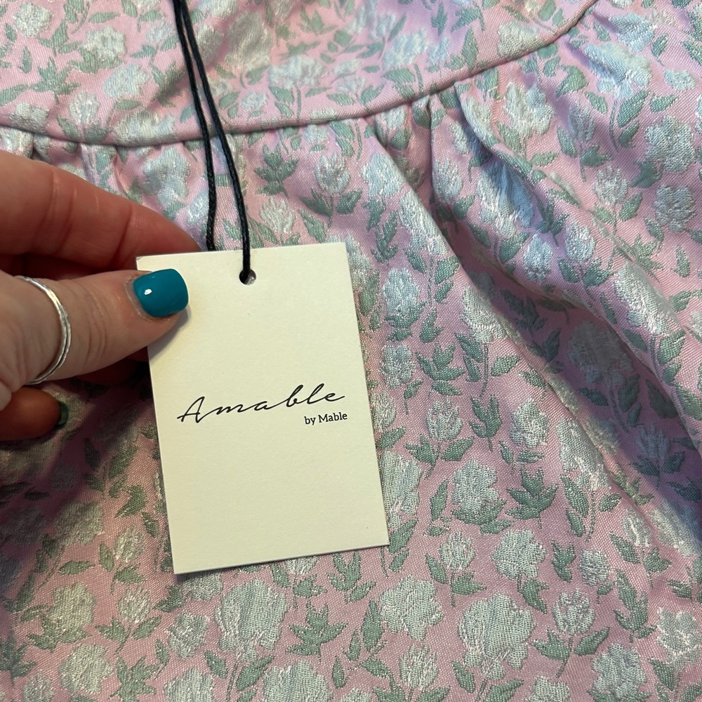Pink Floral Two-Piece Ruffle Lounge Set - Picture 5 of 6